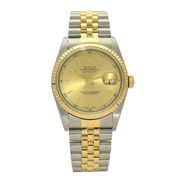 Datejust 16233 - Gents Watch - Champagne Baton Dial - 2004