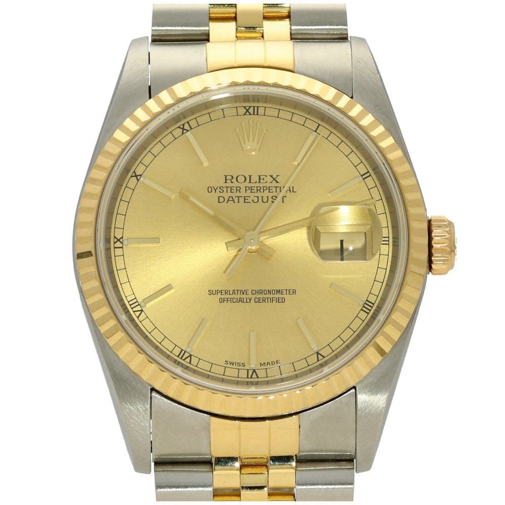 Datejust 16233 - Gents Watch - Champagne Baton Dial - 2004