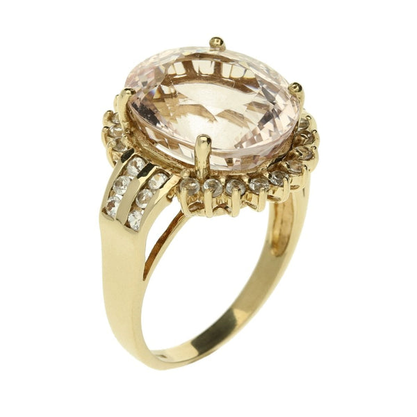 9ct Yellow Gold Colourless Dress Ring - Size N
