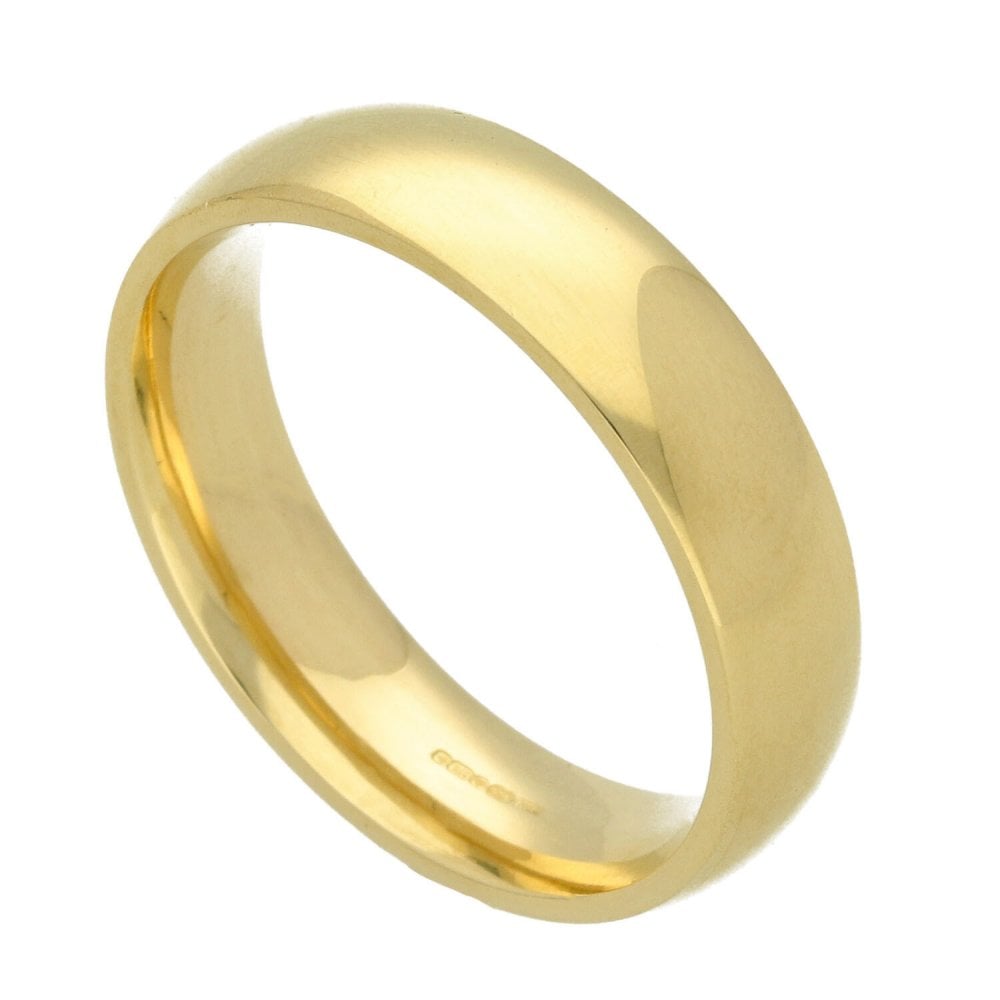 9ct Yellow Gold 6mm Court Shape Wedding Ring - Size Z - 9.3g