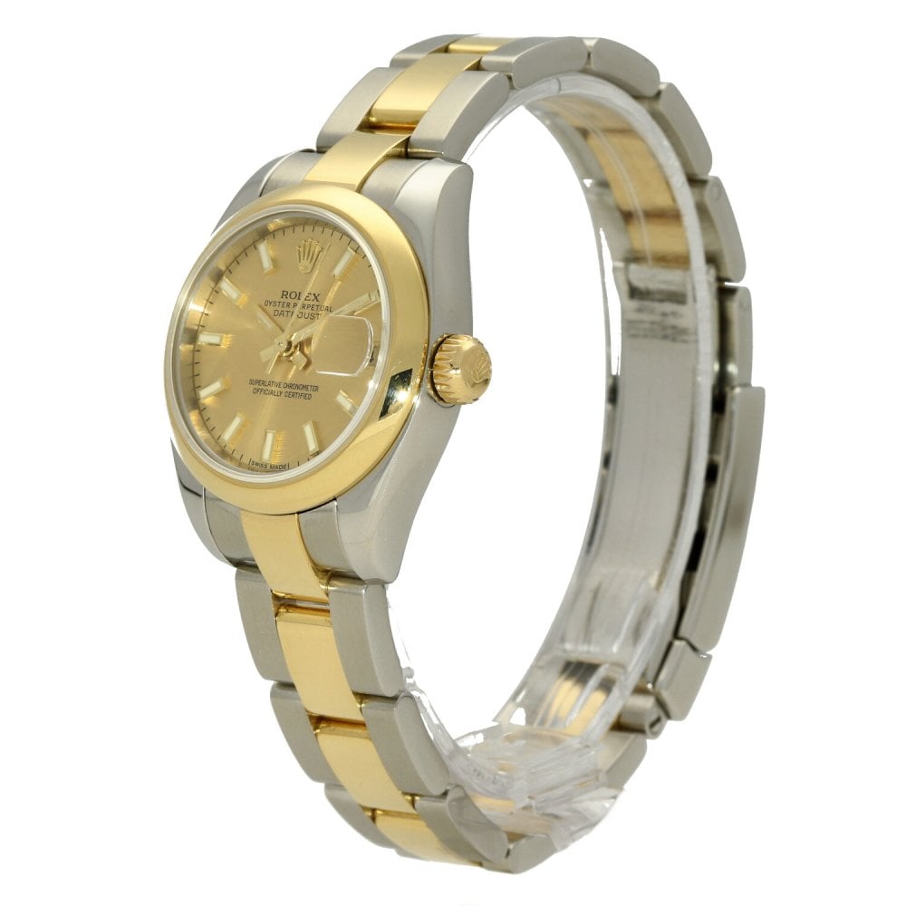 Datejust 179163 - Bi-Metal - Champagne & Baton Dial - 2004
