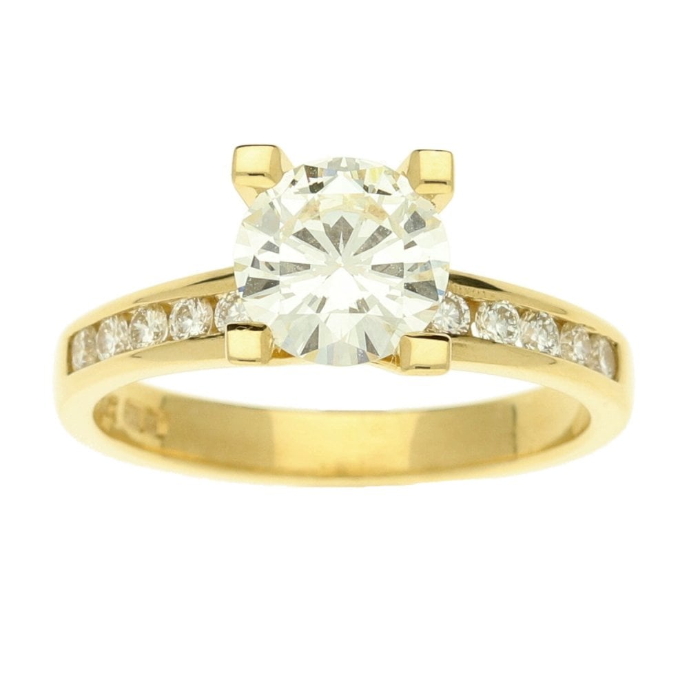 Ladies 18ct Yellow Gold Diamond Engagement Ring - 1.41ct