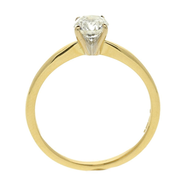18ct Yellow Gold Diamond Solitaire Ring- Size M