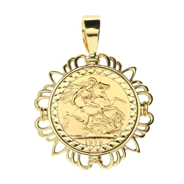 1979 Gold Full Sovereign Pendant-12.8g