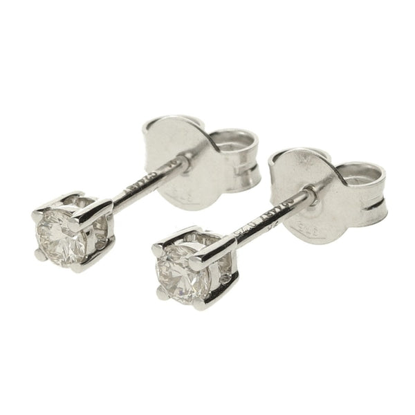 9ct White Gold Diamond Stud Earrings - 0.25ct
