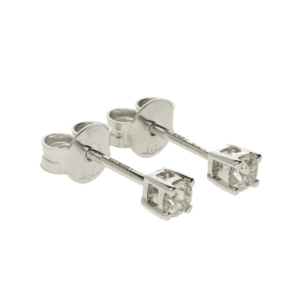 9ct White Gold Diamond Stud Earrings - 0.25ct