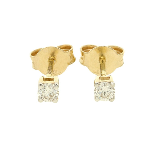 9ct Yellow Gold Diamond Stud Earrings - 0.25ct