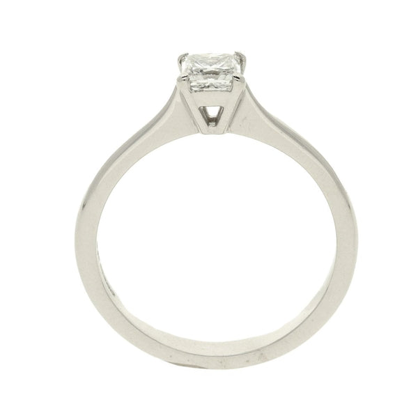 18ct White Gold GIA Certified Princess Cut Diamond Ring - 0.46ct