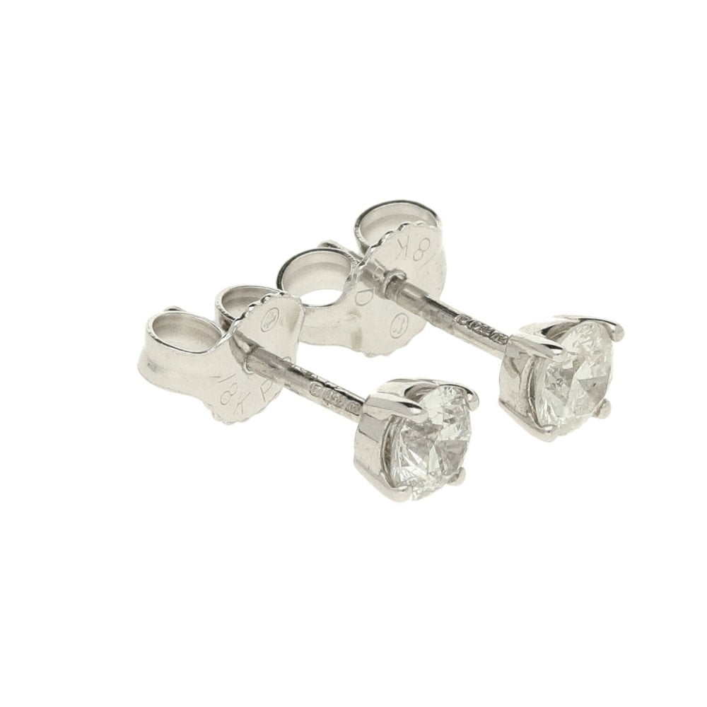 18ct White Gold Diamond Ladies Earrings - 0.50ct