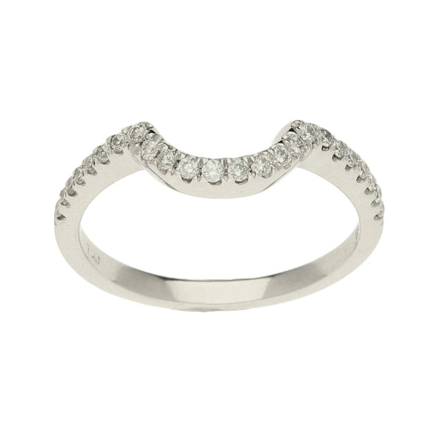 18ct White Gold Diamond Halo Ring & Matching Enhancer - Size K