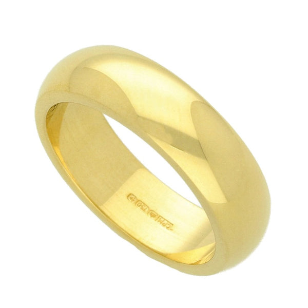 18ct Yellow Gold D Shape 5mm Wedding Ring