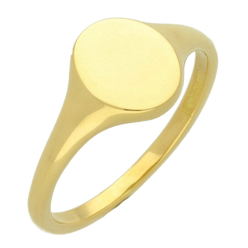 18ct Yellow Gold Signet Ring - Size P