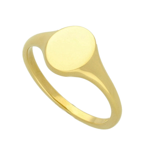 18ct Yellow Gold Signet Ring - Size P