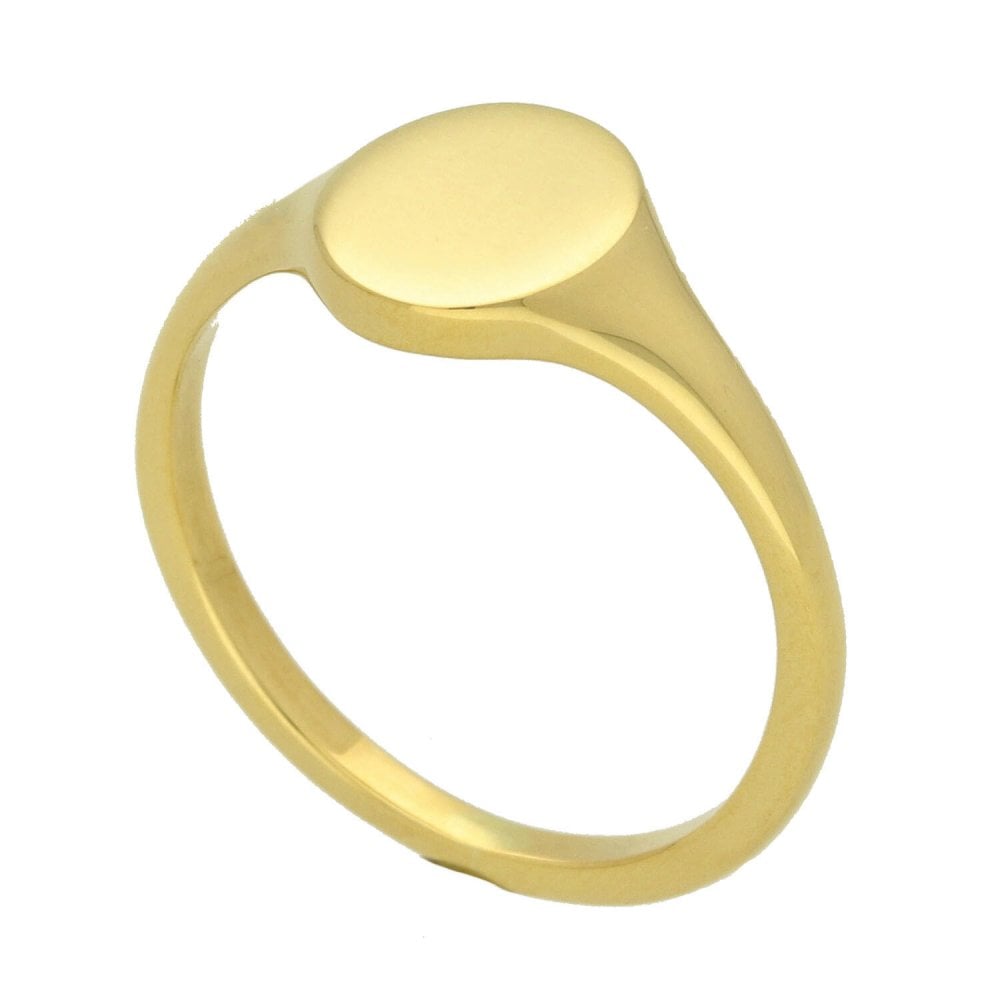 18ct Yellow Gold Signet Ring - Size P