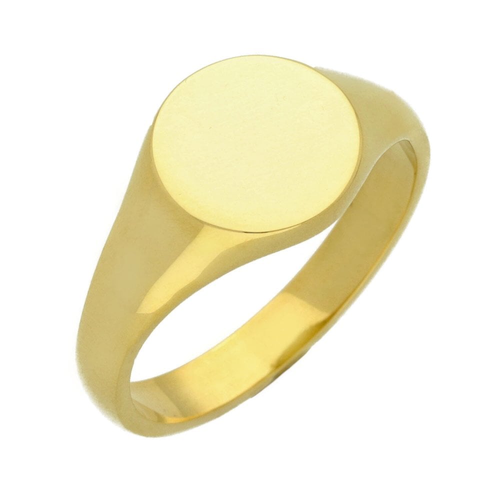 18ct Yellow Gold Signet Ring - Size W - 9.2g
