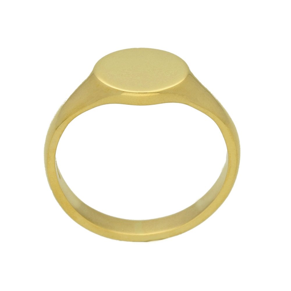 18ct Yellow Gold Signet Ring - Size W - 9.2g