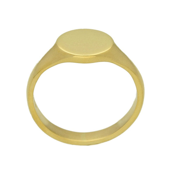 18ct Yellow Gold Signet Ring - Size W - 9.2g