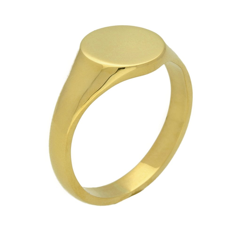 18ct Yellow Gold Signet Ring - Size W - 9.2g