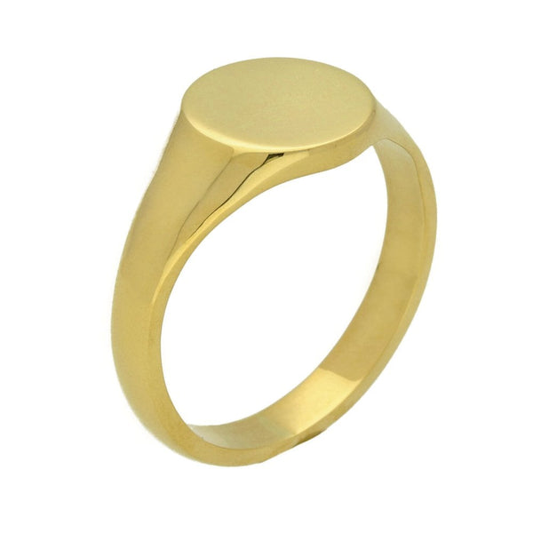 18ct Yellow Gold Signet Ring - Size W - 9.2g