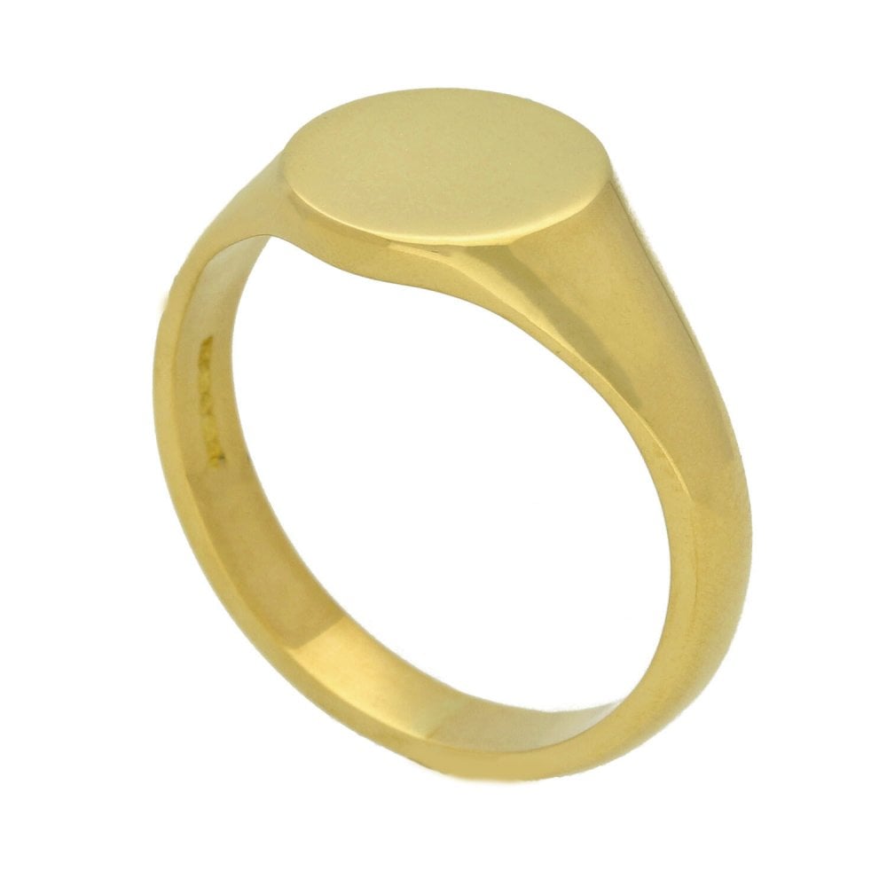 18ct Yellow Gold Signet Ring - Size W - 9.2g