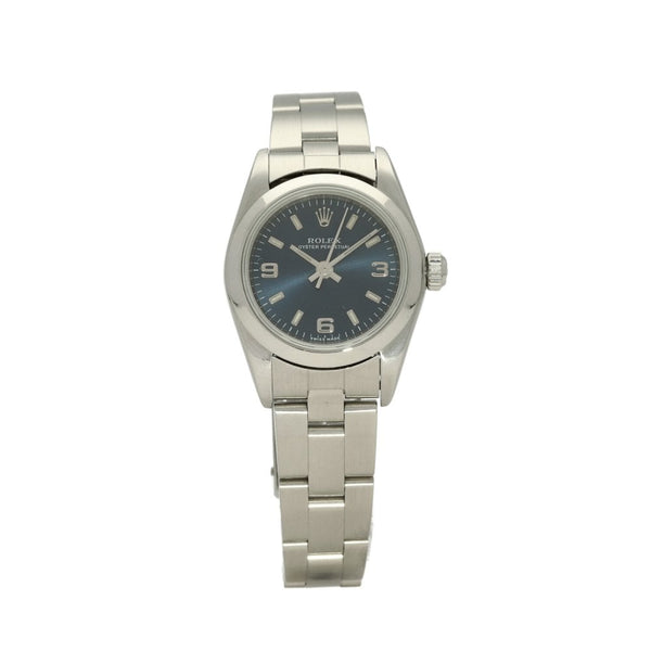 Oyster Perpetual 76080 - Ladies Watch - Blue Dial - 2002
