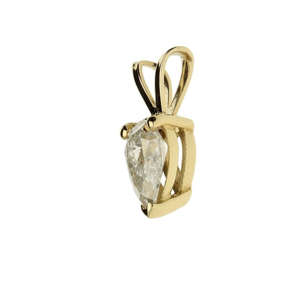 9ct Yellow Gold Pear Cut Diamond - 0.40ct