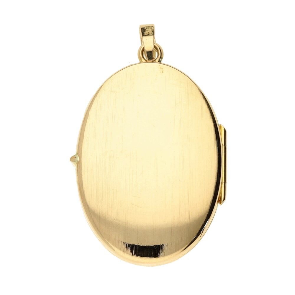 9ct Yellow Gold Egyptian Oval Locket - 3.60g
