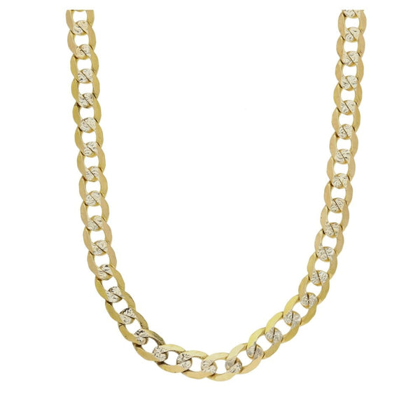 9ct Yellow & White Gold Curb Necklace - 24" - 15.00g