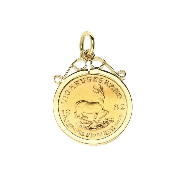 1982 Gold Tenth Ounce Krugerrand Pendant - 4.5g