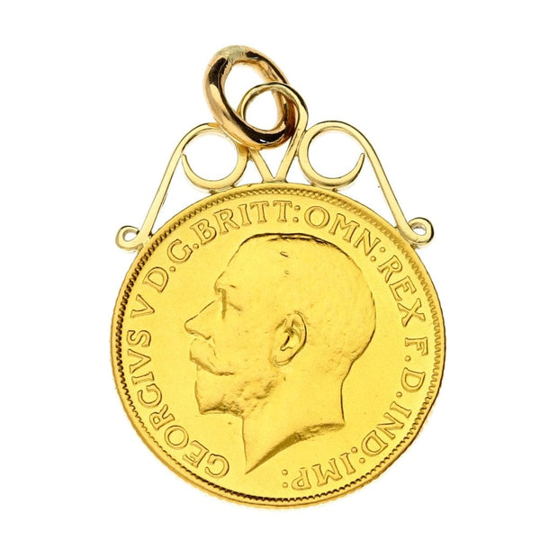 1913 George V Full Sovereign Coin Pendant - 8.8g