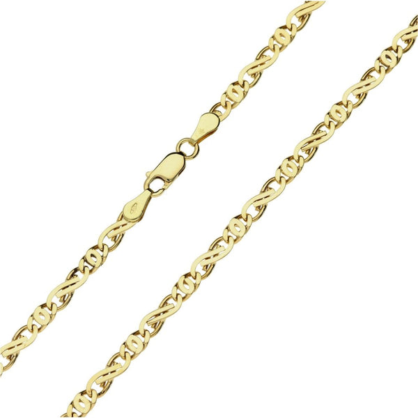 9ct Fancy Link Necklace - 18 inch - 13.7g