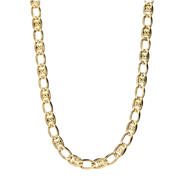 9ct Yellow Gold Fancy Link Chain Necklace - 20" - 9.90g