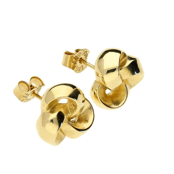 9ct Yellow Gold Knot Earrings - 4.30g