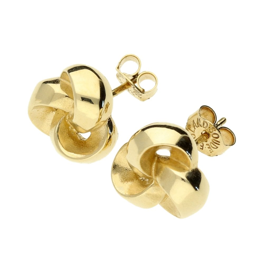 9ct Yellow Gold Knot Earrings - 4.30g
