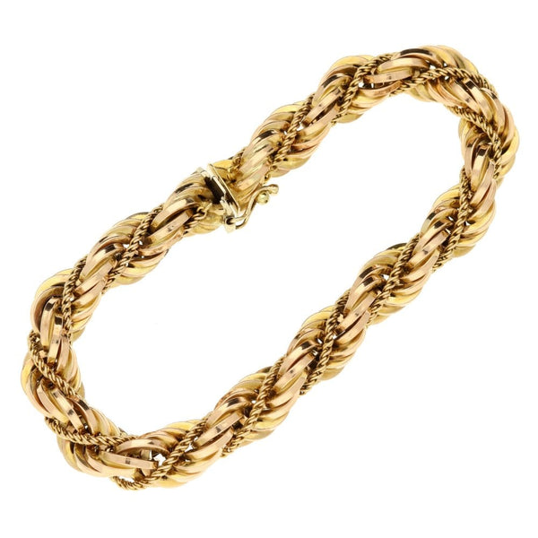 9ct Yellow Gold Fancy Link Bracelet - 7.5" - 18.4g