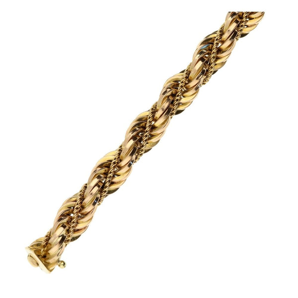 9ct Yellow Gold Fancy Link Bracelet - 7.5" - 18.4g