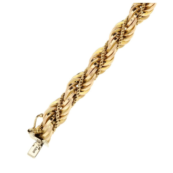 9ct Yellow Gold Fancy Link Bracelet - 7.5" - 18.4g