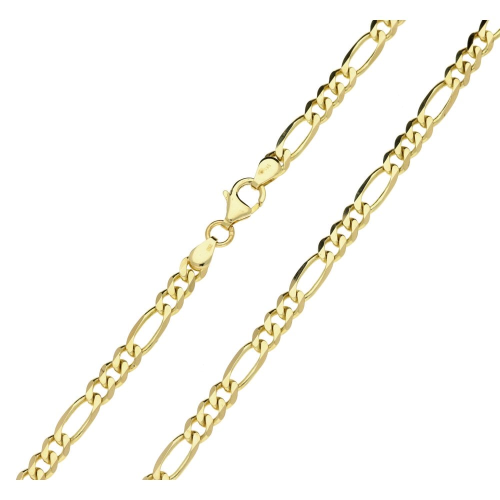 9ct Yellow Gold Figaro Chain - 20 Inch - 16.3g