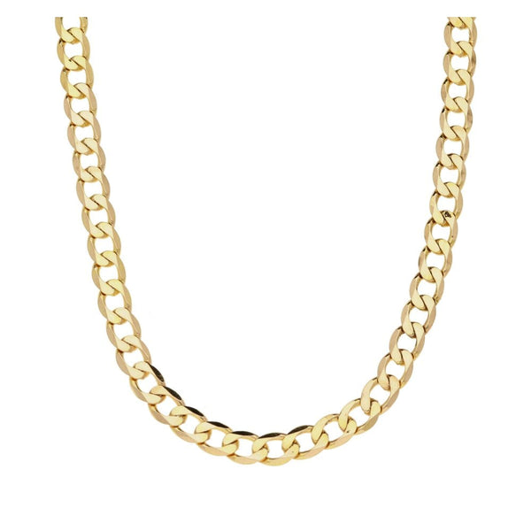 9ct Yellow Gold Curb Chain Necklace - 22" - 10.7g