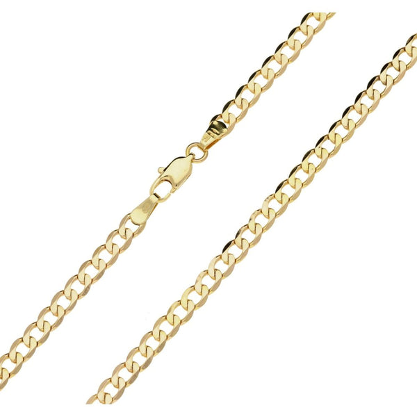 9ct Yellow Gold Curb Chain Necklace - 22" - 10.7g