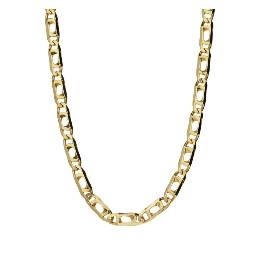9ct Yellow Gold Fancy Link Chain - 20" - 9.3g