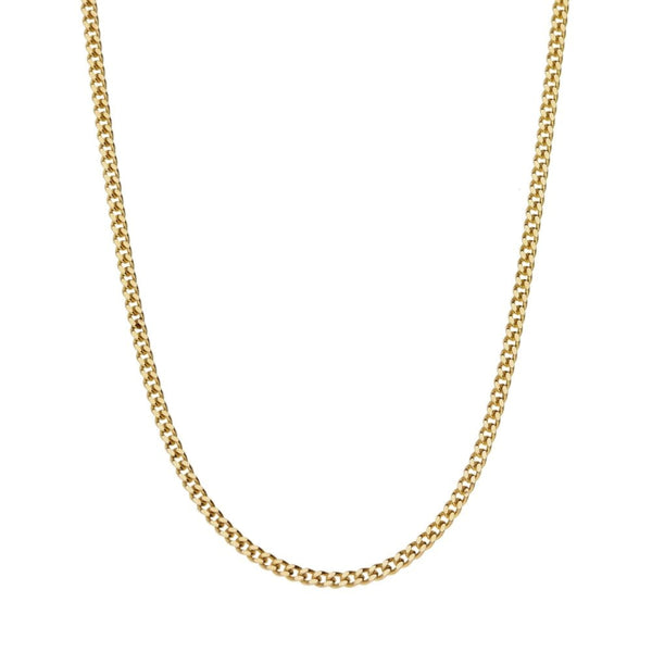 9ct Yellow Gold Fine Curb Necklace - 16" - 2.7g