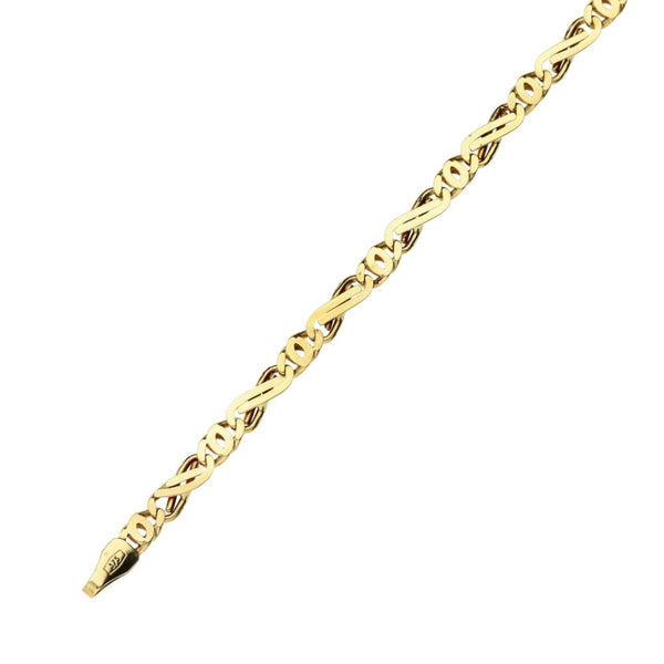 9ct Yellow Gold Fancy Link Bracelet - 7.5" - 3.90g