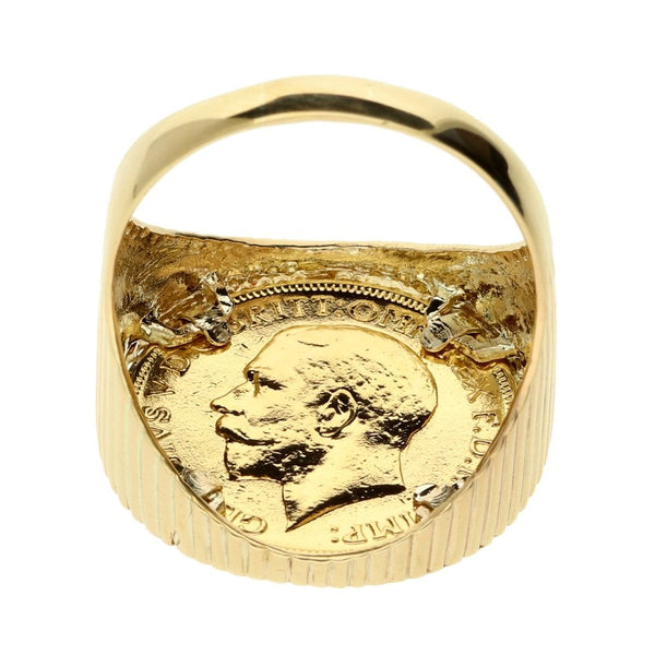 Gold 1911 Full Sovereign Ring - Size Z+1