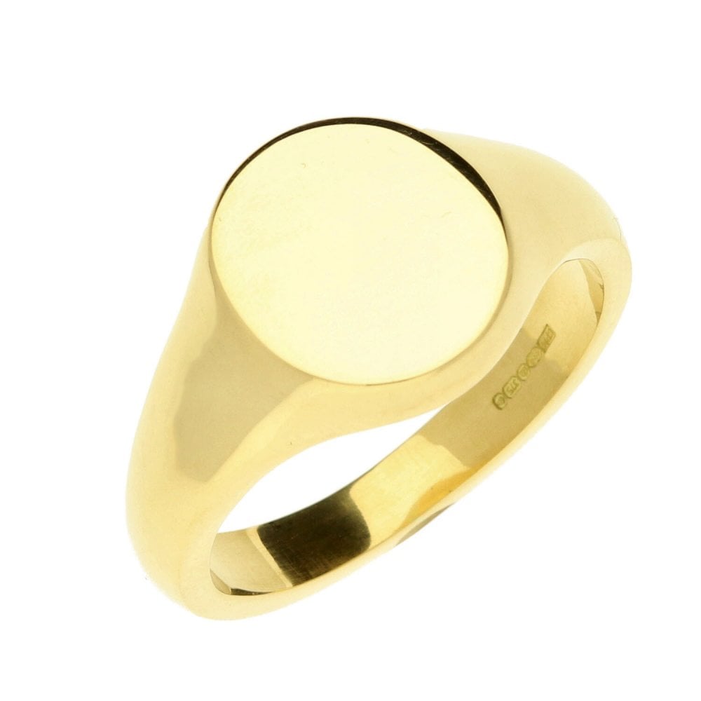 18ct Yellow Gold Gents Signet Ring - Size X½ - 17.2g