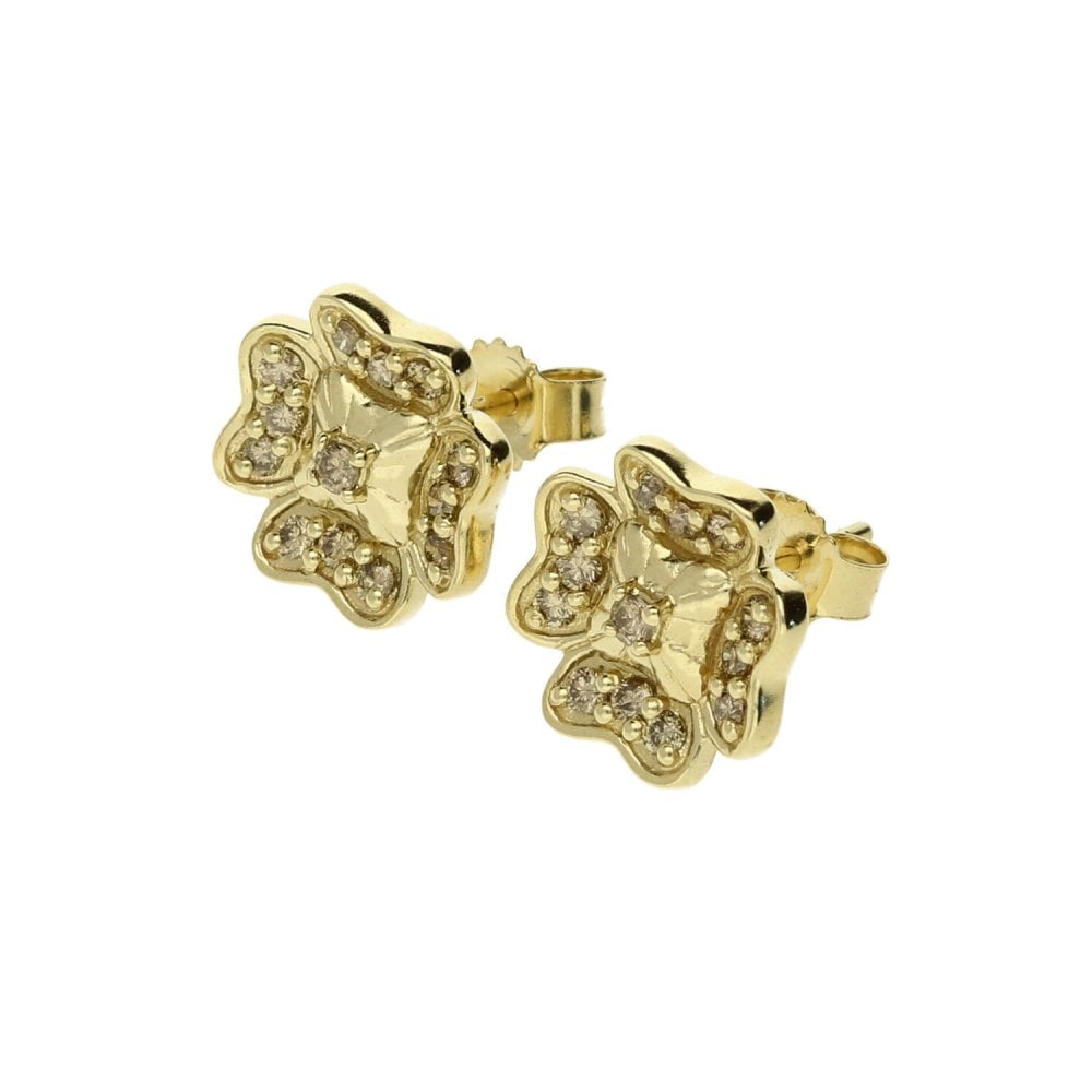 9ct Yellow Gold Diamond Stud Earrings - 0.25ct