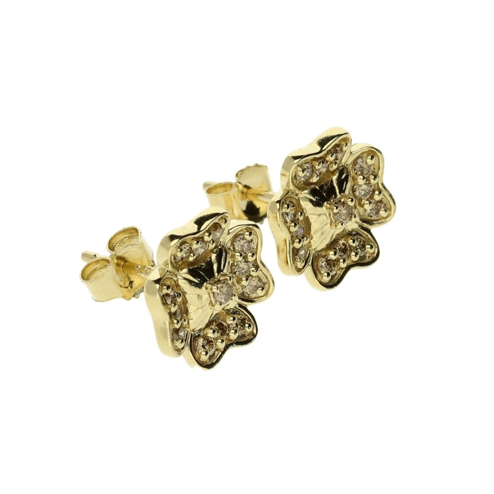9ct Yellow Gold Diamond Stud Earrings - 0.25ct