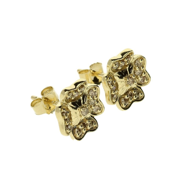 9ct Yellow Gold Diamond Stud Earrings - 0.25ct