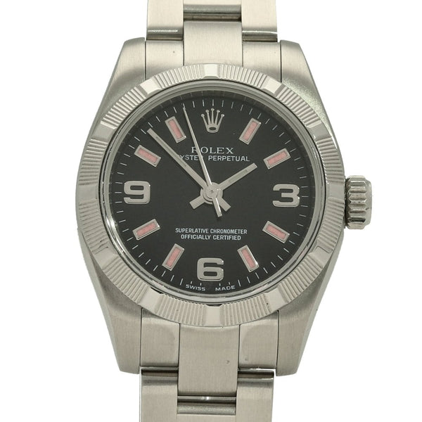 Oyster Perpetual 176210 - Ladies Watch - Black Dial - 2010