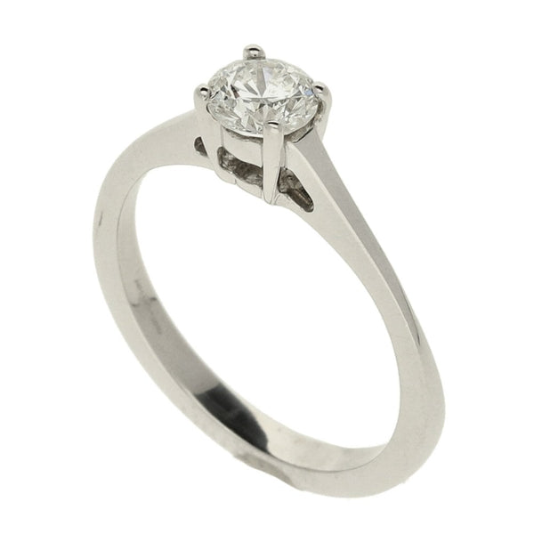 18ct White Gold Diamond Engagement Ring - Size K½